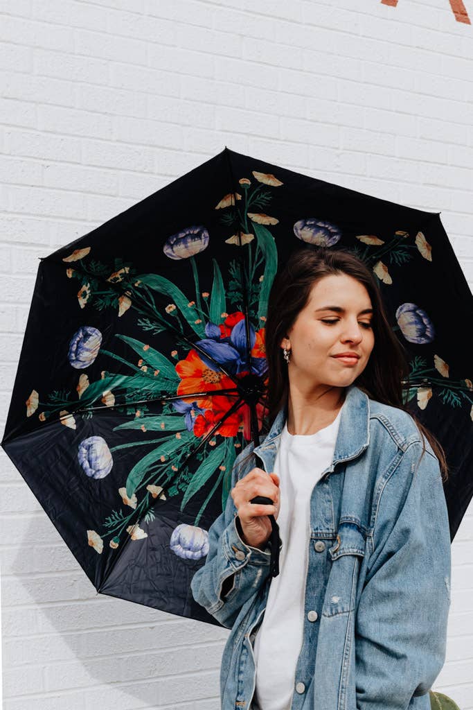 Crowned Free - Vente Parapluie – femme - Parapluie Pliant Fullness of Joy avec intérieur floral5