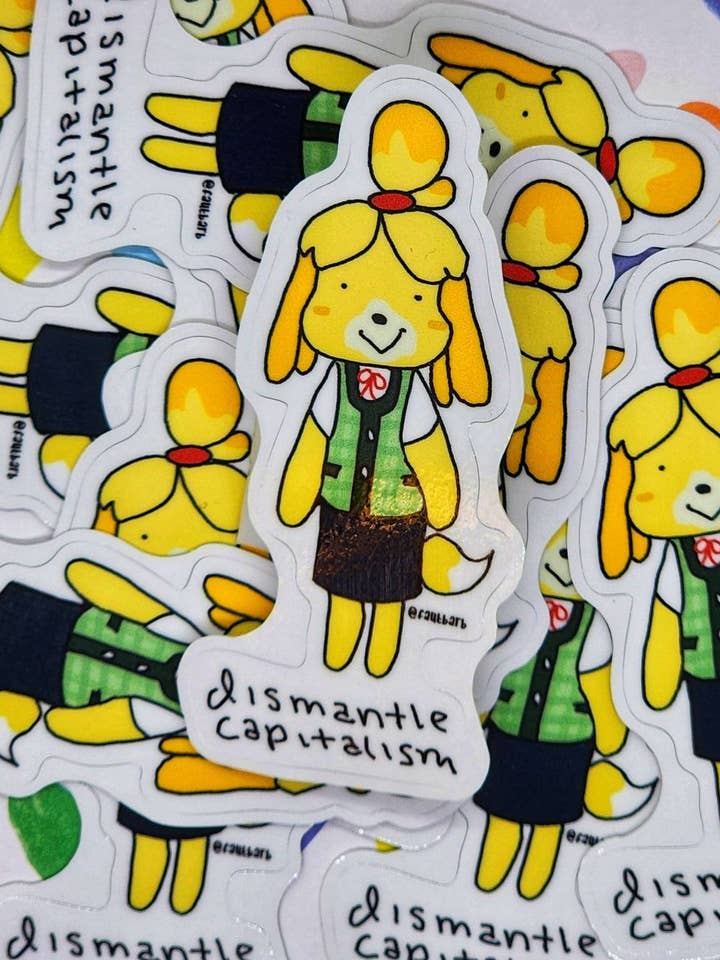 Adesivo fustellato in vinile da 3 pollici Political Dog Meme per la vendita all'ingrosso da parte di Fautbarb