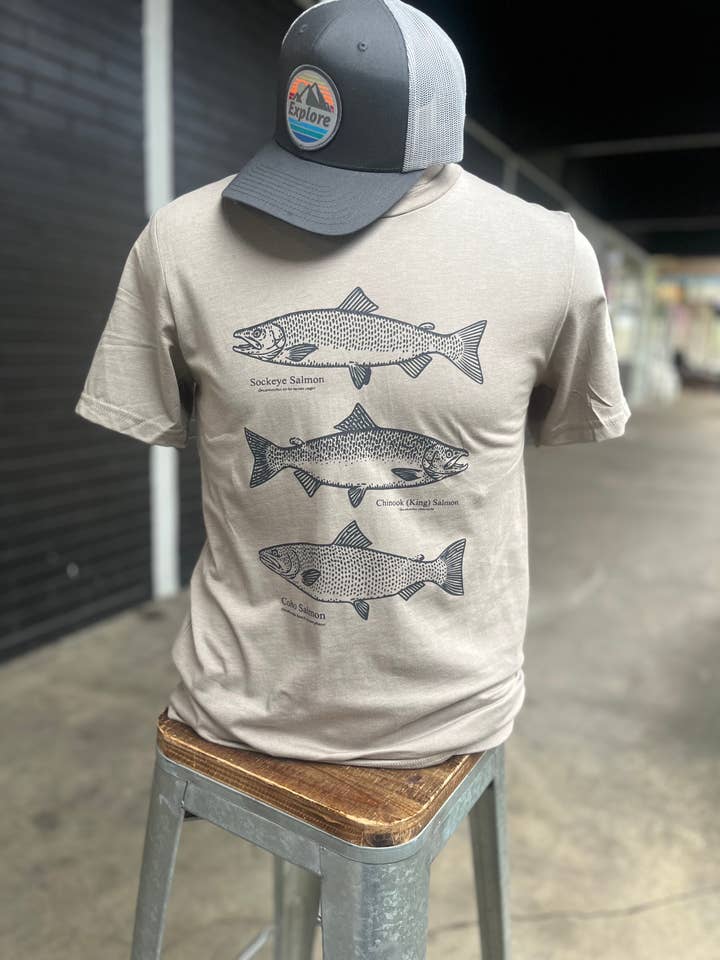 Salmon Fan Favorite Tee for wholesale by NW Accent