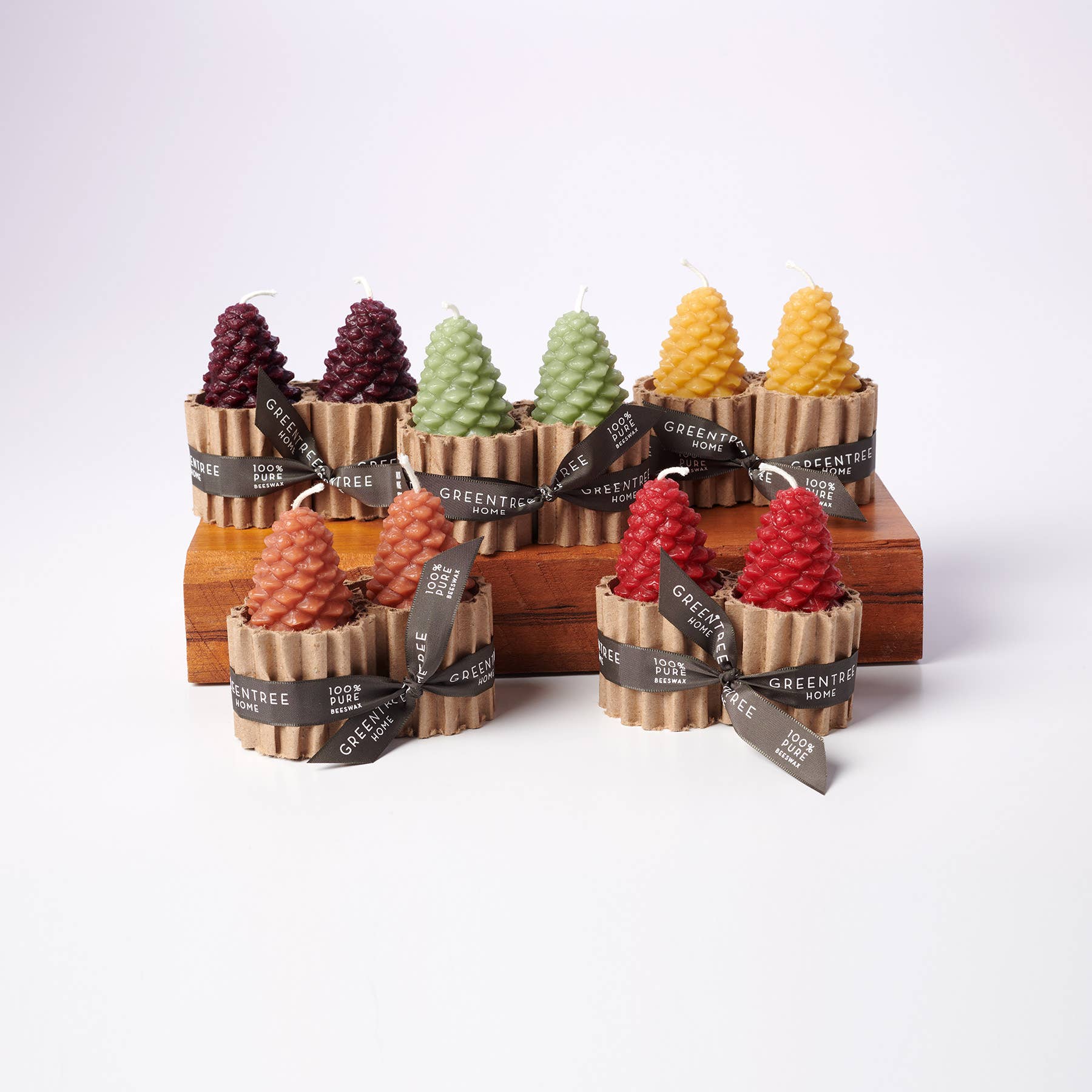 Greentree Home Candle – Velas de decoração por atacado – Velas pequenas de cera de abelha em forma de pinha2