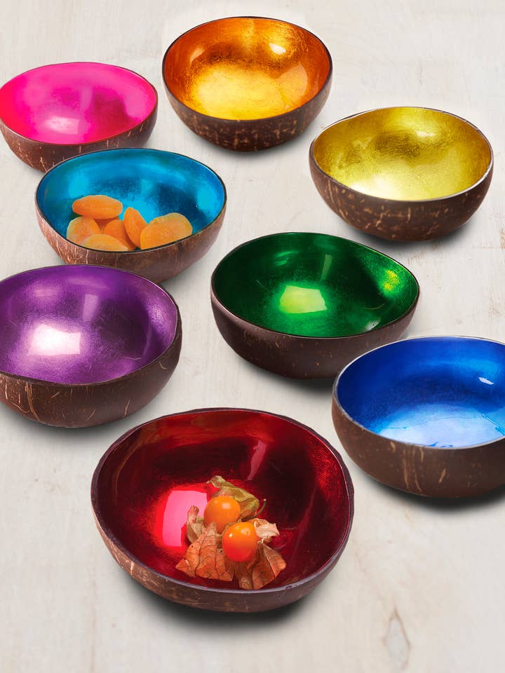Coconut Shell Bowl With Lacquer for wholesale by Namaste