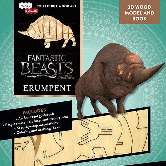 IncrediBuilds: Fantastic Beasts and Where to Find Them: Erumpent 3D Wood Model and Book for wholesale by Insight Editions - #1 Pop Culture Publisher
