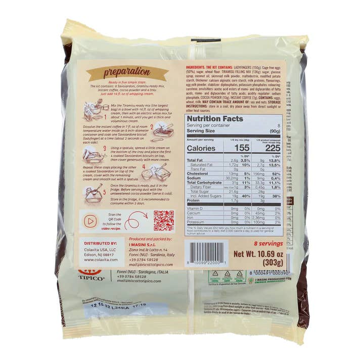 Fine Italian Food - Wholesale Cake Mix - Tipico Tiramisù Kit, 10.69 oz.1