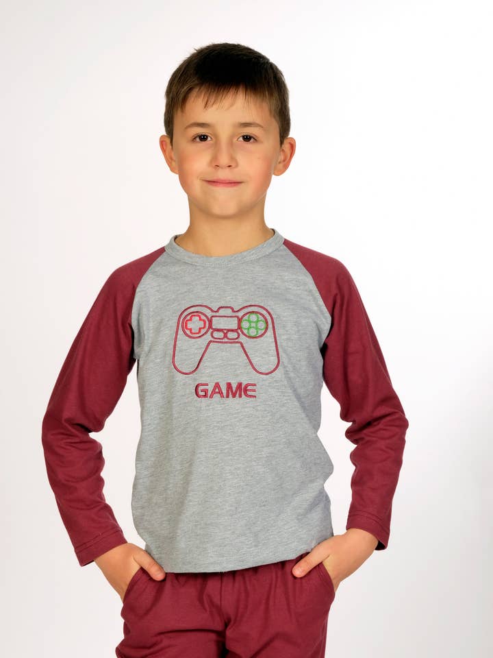 Boy's long pajamas game for wholesale by Marbil