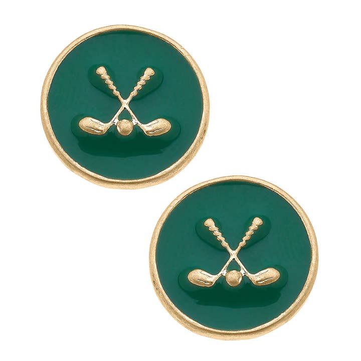 Canvas Style - Vente Clous d'oreille - Boucles d'oreilles à tige en émail Paige Golf Clubs0
