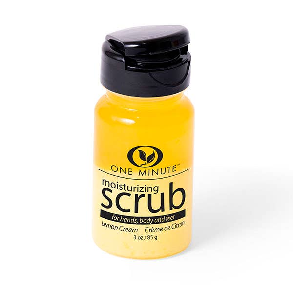 3 oz Exfoliating Lemon Cream Salt Scrub for wholesale by One Minute Manicure