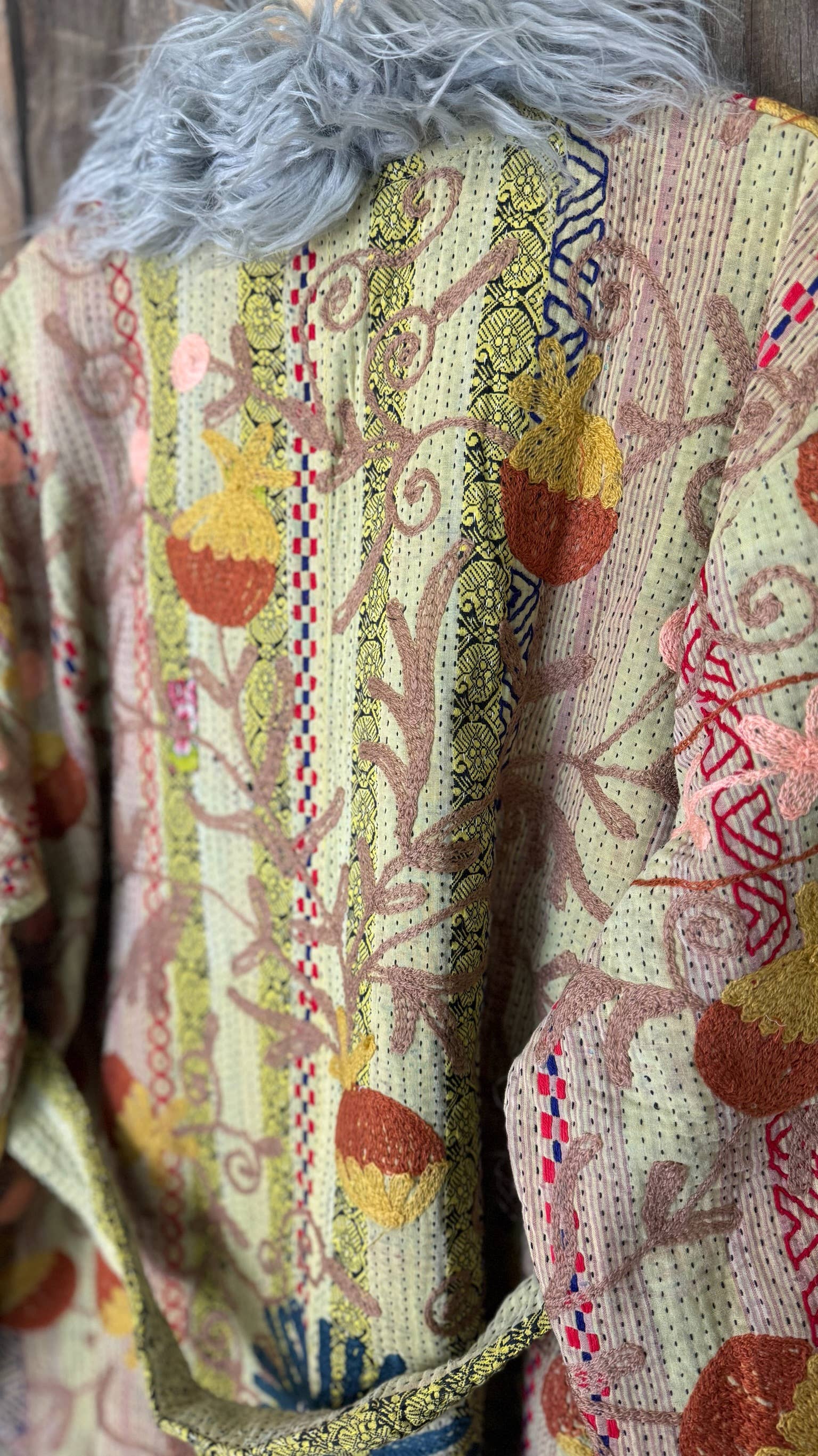 Wylder Trading Company - Wholesale Fur/Faux Fur Coat - Women's - Canyon Bloom Coat 015 (Long-Length) | Penny Lane Style Boho8