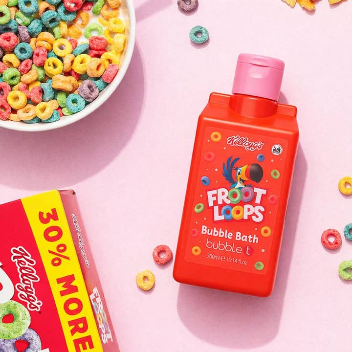 Kellogg's Froot Loops Bubbelbad (300 ml) för wholesale av Bubble T Cosmetics