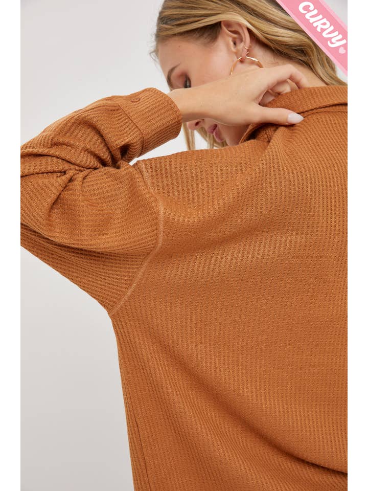 Sweet Lovely by Jen - Wholesale Button Down Shirt - Women's - PLUS SIZE BUTTON DOWN OVERSIZED SHIRTS6