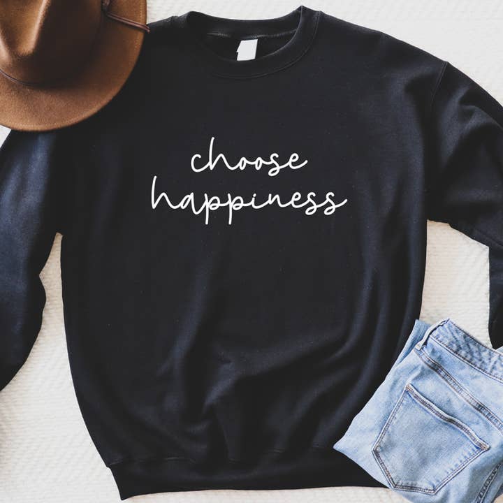 Choose Happiness Sweatshirt for wholesale by Out Of Office Brands