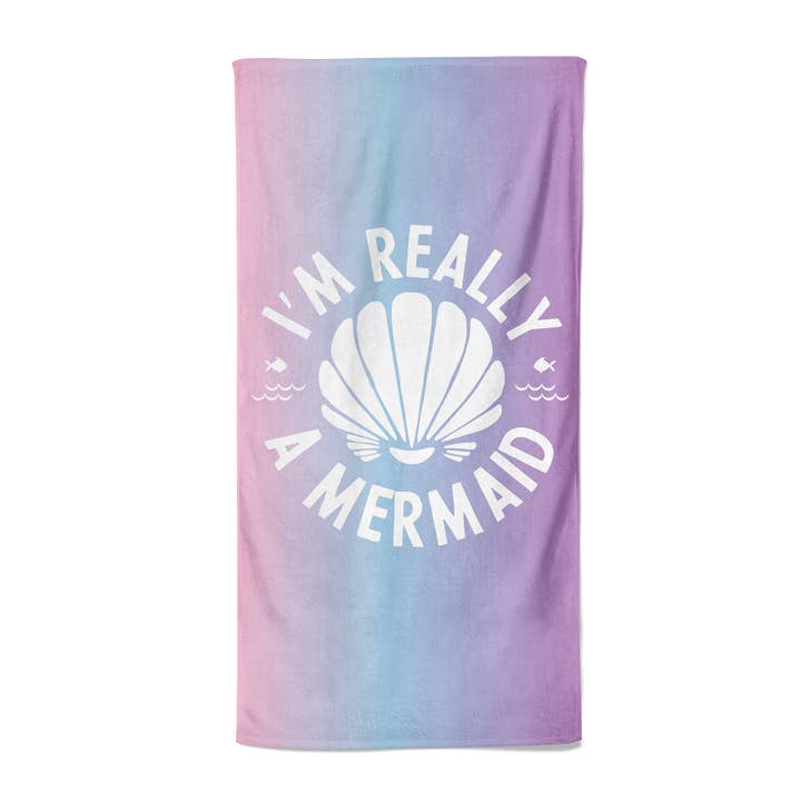 Ich bin wirklich ein Meerjungfrau-Pastel-Strandtuch für den Großhandel von NOSO Home