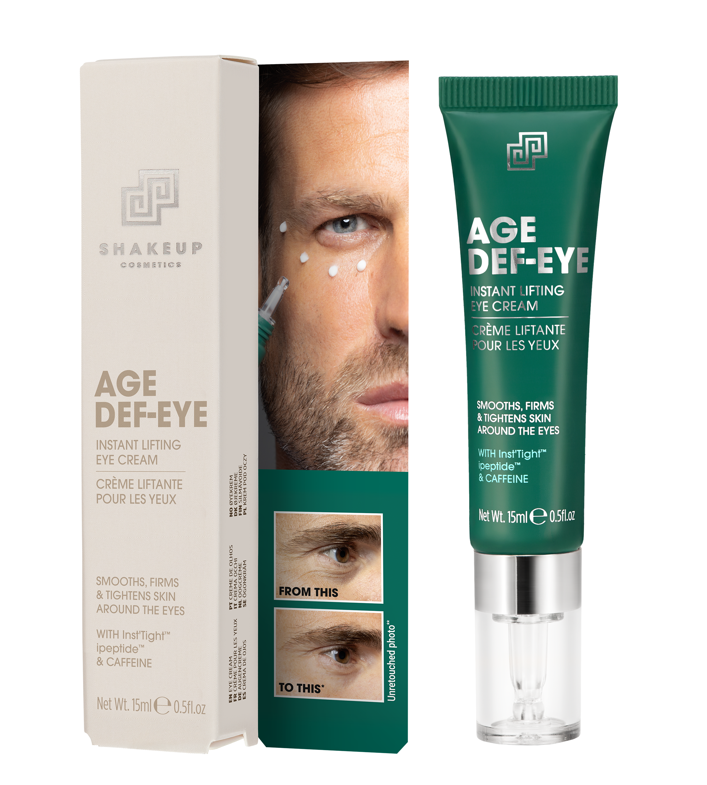 Shakeup Cosmetics - Wholesale Facial Moisturizer - Men's - AGE DEF-EYE Instant Lifting Eye Cream - Made in UK2