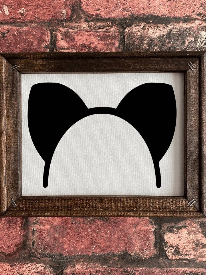 Kitten Ears- Cat Ears- Framed Canvas Lightweight Framed Wall for wholesale by Persephones Fates