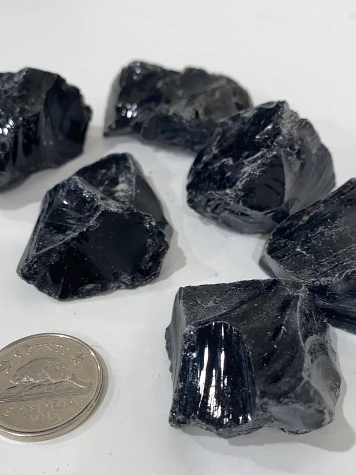 Black Obsidian Rough Cut (S) for wholesale by Moonbeam Healing