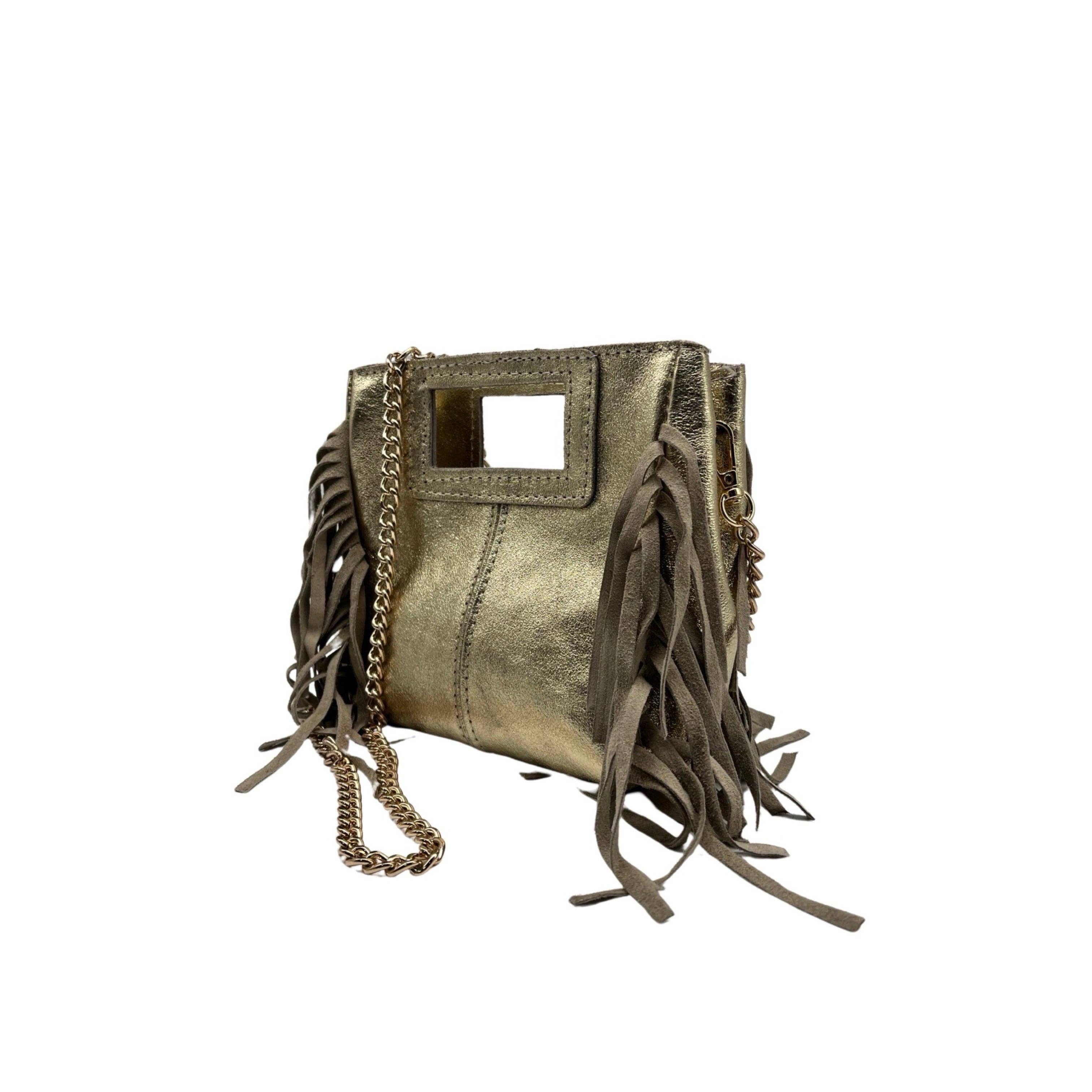 Louisa lee - Wholesale Handtas met handvat - Dames - MARION KLEINE IRISERENDE LEREN HANDTAS4