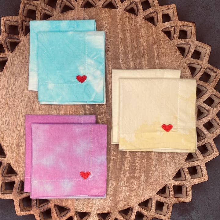 Lucky Penny LA - Wholesale Dinner & Cloth Napkin - Kids Lunch with Love Bright Cloth Napkins0