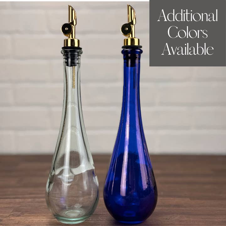 Blush Apothecary - Wholesale Oil/vinegar dispenser - 11.8-ounce Raindrop Clear Glass Bottle, Weighted Pour Spout5