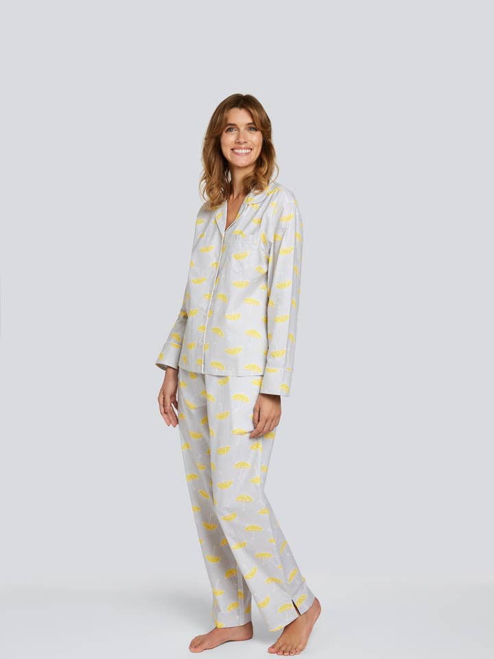 Rainy Day Classic Cotton Pajama Set for wholesale by Daisy Alexander