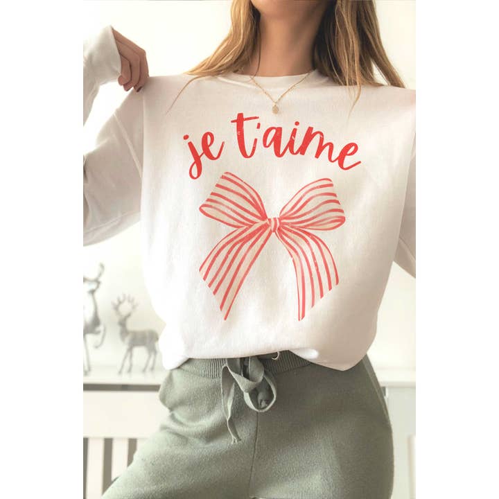 JE T'AIME Grafik-Sweatshirt für den Großhandel von A. BLUSH CO