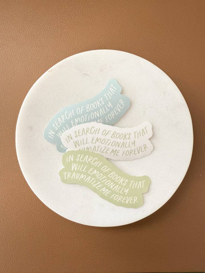 In Search of Books Sticker for wholesale by The Tiny Bookshelf