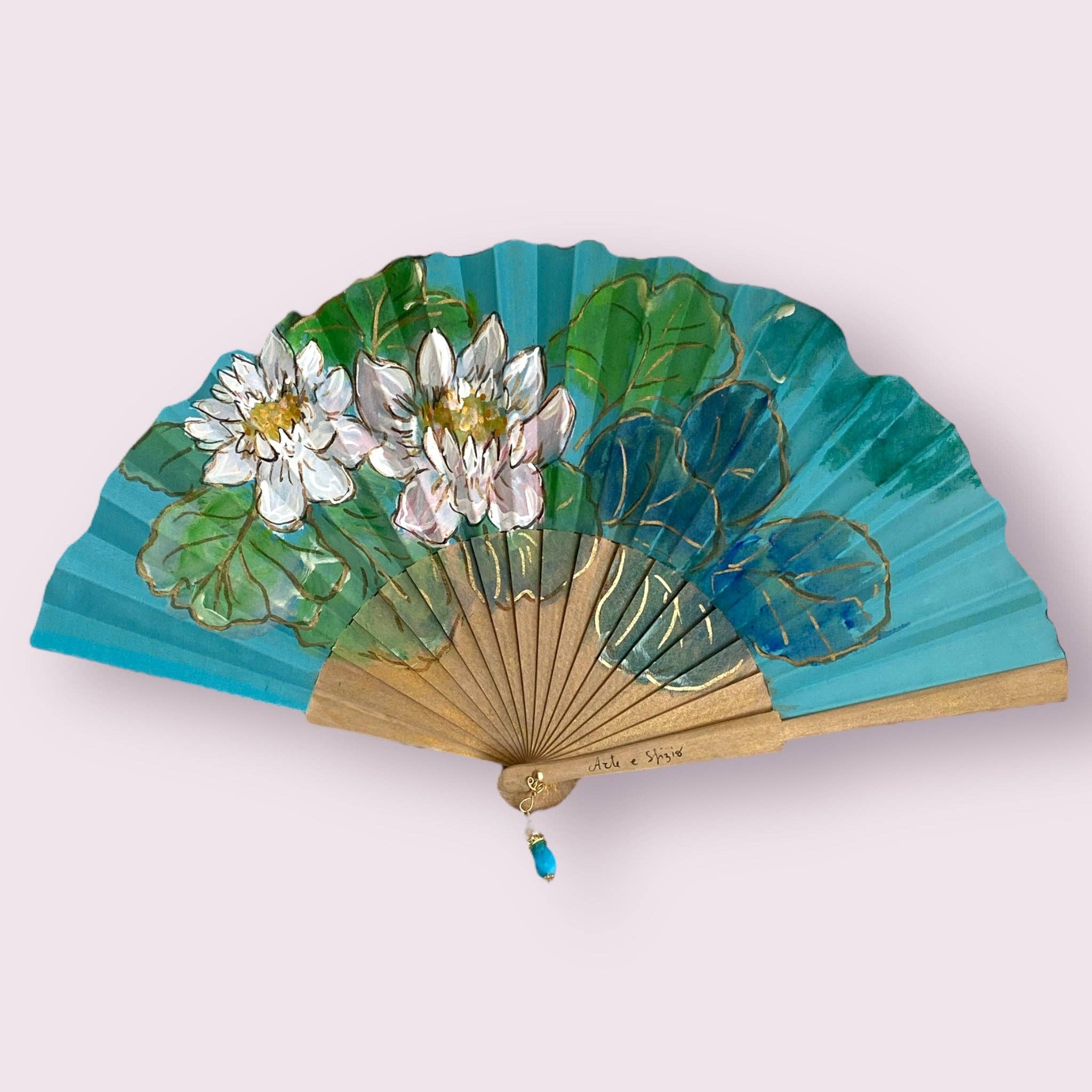 Arte e sfizio - Wholesale Handheld Folding Fan - painted flower fans3