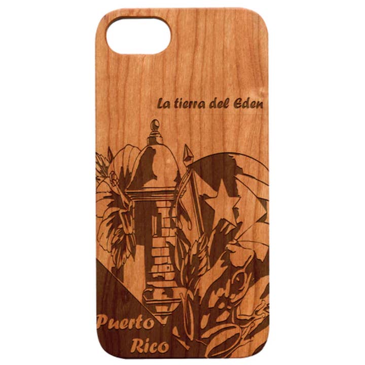 Madeira de cerejeira - colagem de Porto Rico gravada por atacado de OTTO CASE