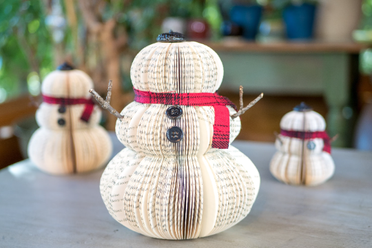 Root To Vine – wholesale Christmas decoration – Snowman Christmas Decor- Handmade Holiday Literary Decor2