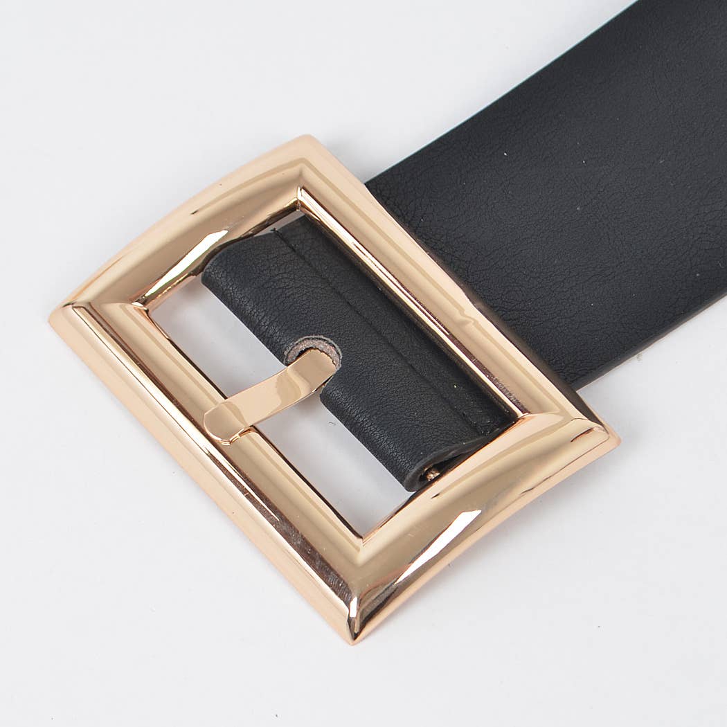 Black Gold Simple Rectangle Buckle Plus Size Belt
HB8120 for wholesale on Faire3