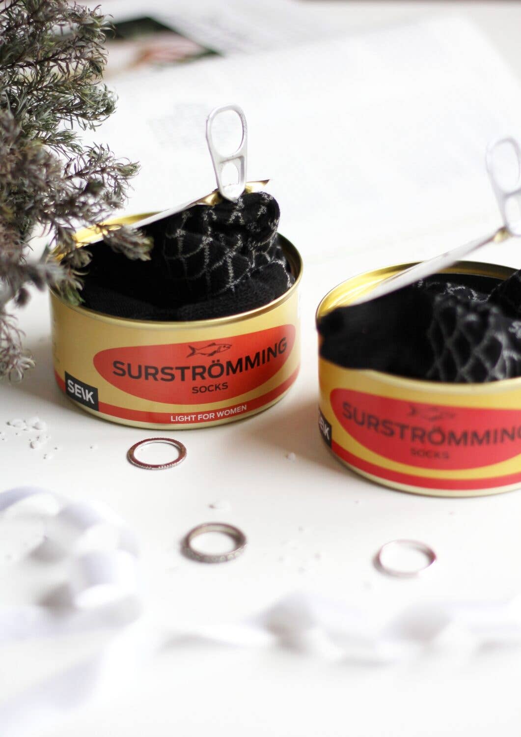 Black Tinned Fish Socks - Surströmming for wholesale on Faire6