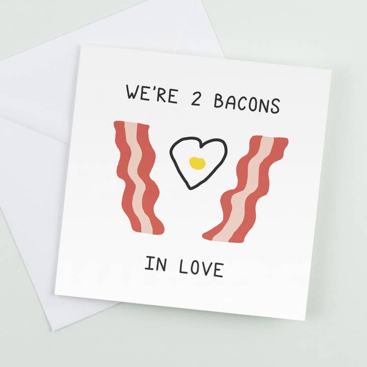CoolSource Cards – wholesale Love card – Bacon - 2 in Love | Greetings Card | Birthday Card1