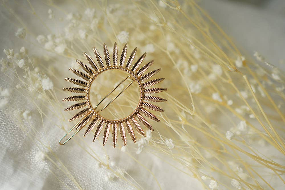 Bohomane – wholesale Barrette – Women’s – Manaé Soleil Gold Hair Clip2