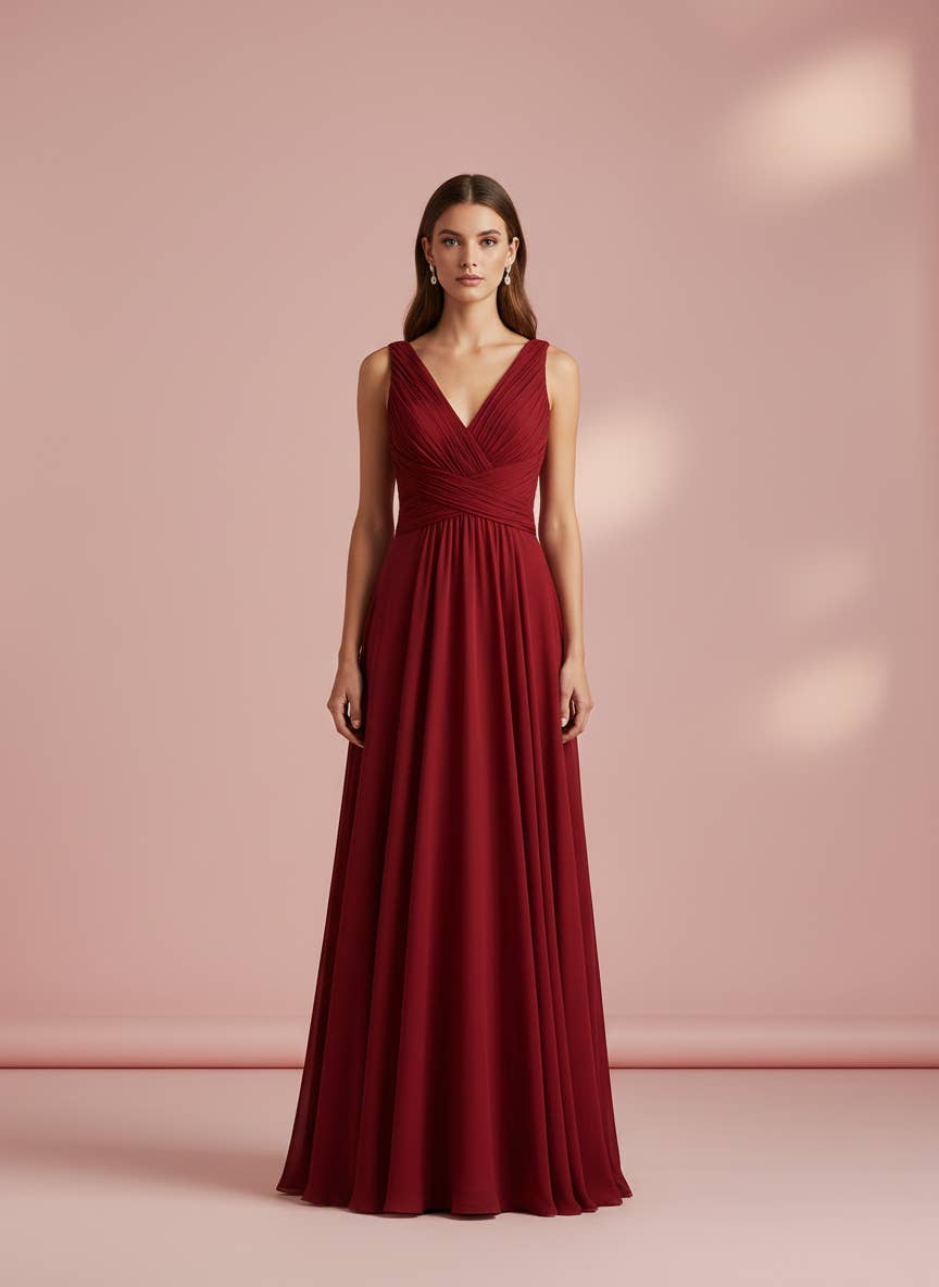 LONG RED INDIAN DRESS 7001 for wholesale on Faire