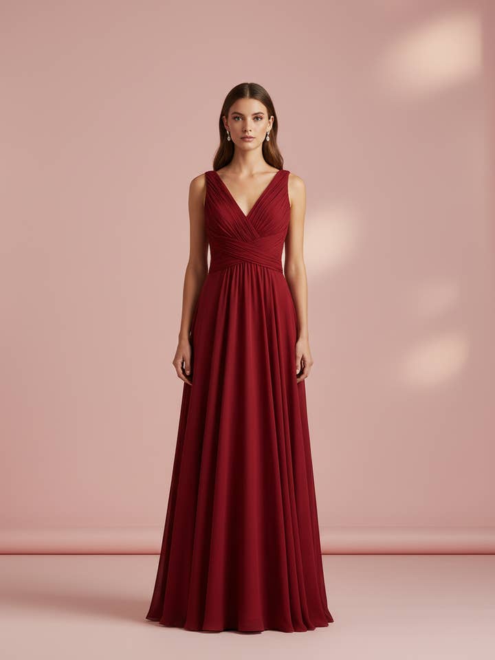 LONG RED INDIAN DRESS 7001 for wholesale on Faire0