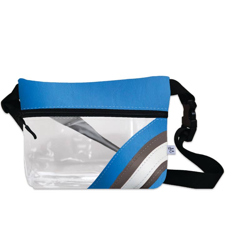 Anne Cate - Vente Sac ceinture – unisexe - Sac banane jour de match à rayures claires pour stade de football8
