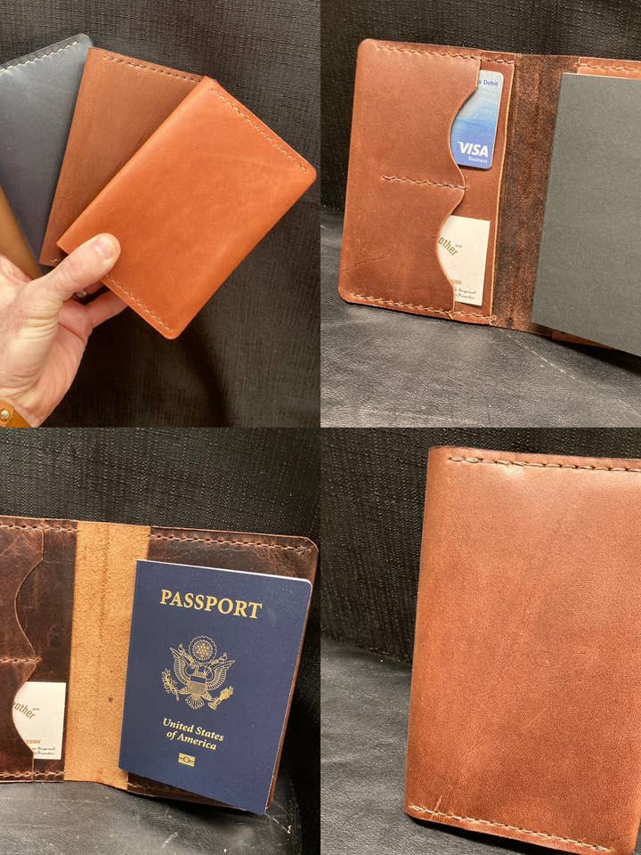 Leather Notebook/Passport Cover (for Field Notes) for wholesale by Madison Street Leather