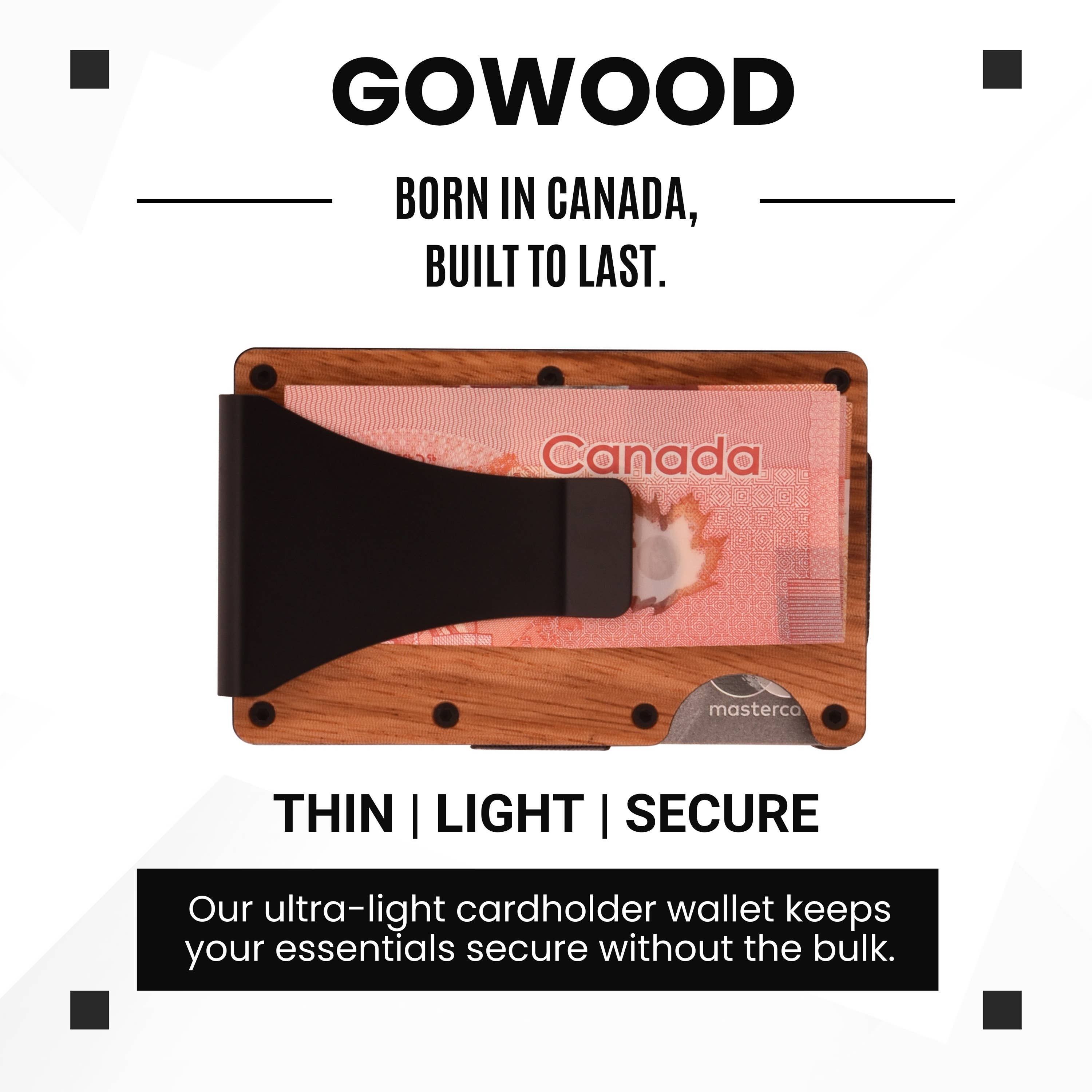 GOWOOD - Wholesale Wallet - Unisex - Zebra wood wallet and minimalist cardholder4