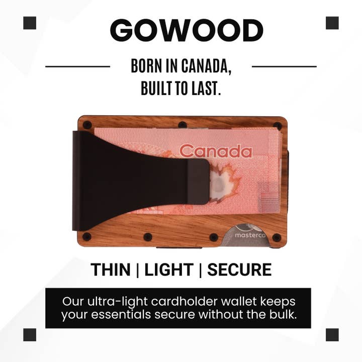 GOWOOD - Wholesale Wallet - Unisex - Zebra wood wallet and minimalist cardholder4