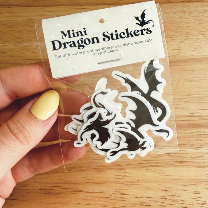 Mini Dragon Vinyl Sticker Pack – Waterproof Bookish Fantasy for wholesale by The Peachy Polka Dot