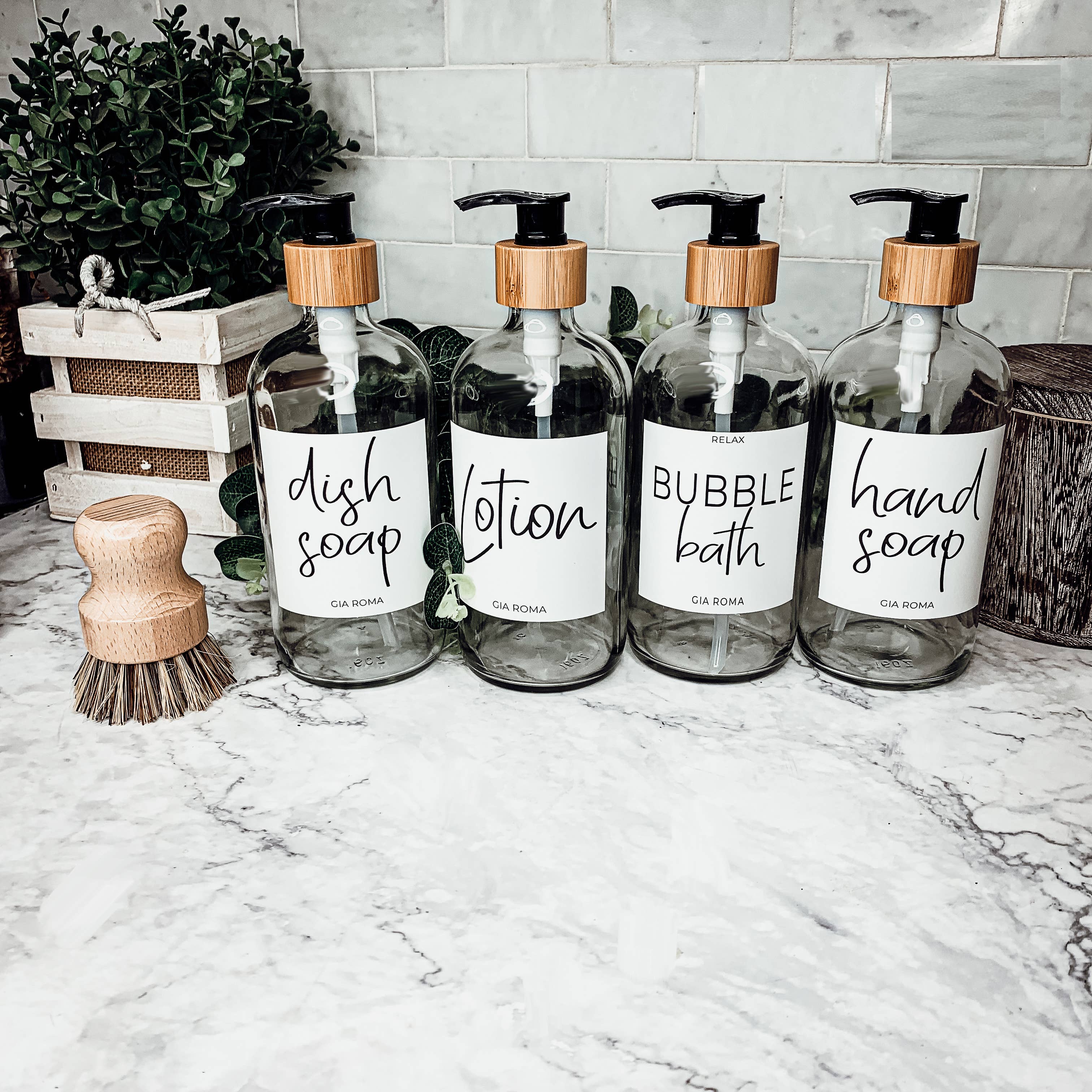 Gia Roma - Wholesale Zeepdispenser/zeeppompje - Glazen zeepdispensers met pompen, herbruikbaar, vele stijlen15