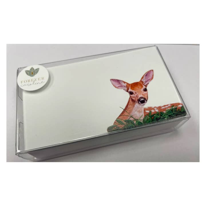 Deer in Meadow "Love Notes" Pack of 60 Tiny Cards for wholesale by Forever Caroline LLC