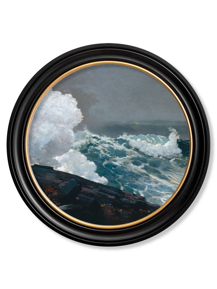 c.1895 Northeaster - Round Frame for wholesale by T A Interiors Wall Art & Mirrors