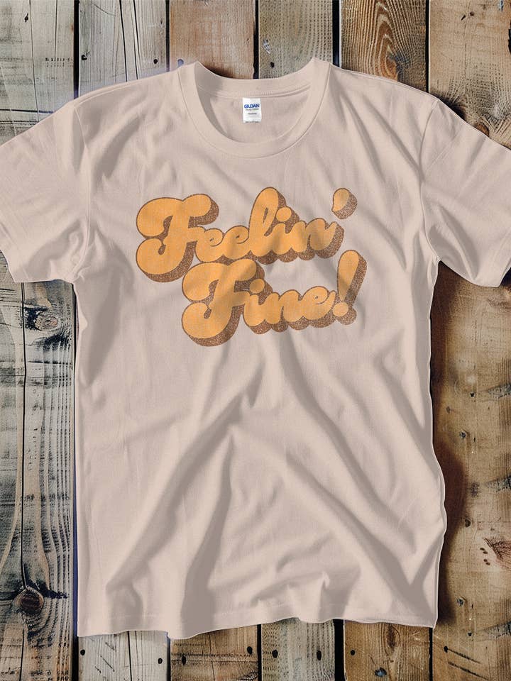 Feelin Fine Vintage Unisex Tee for wholesale by Swift Retail