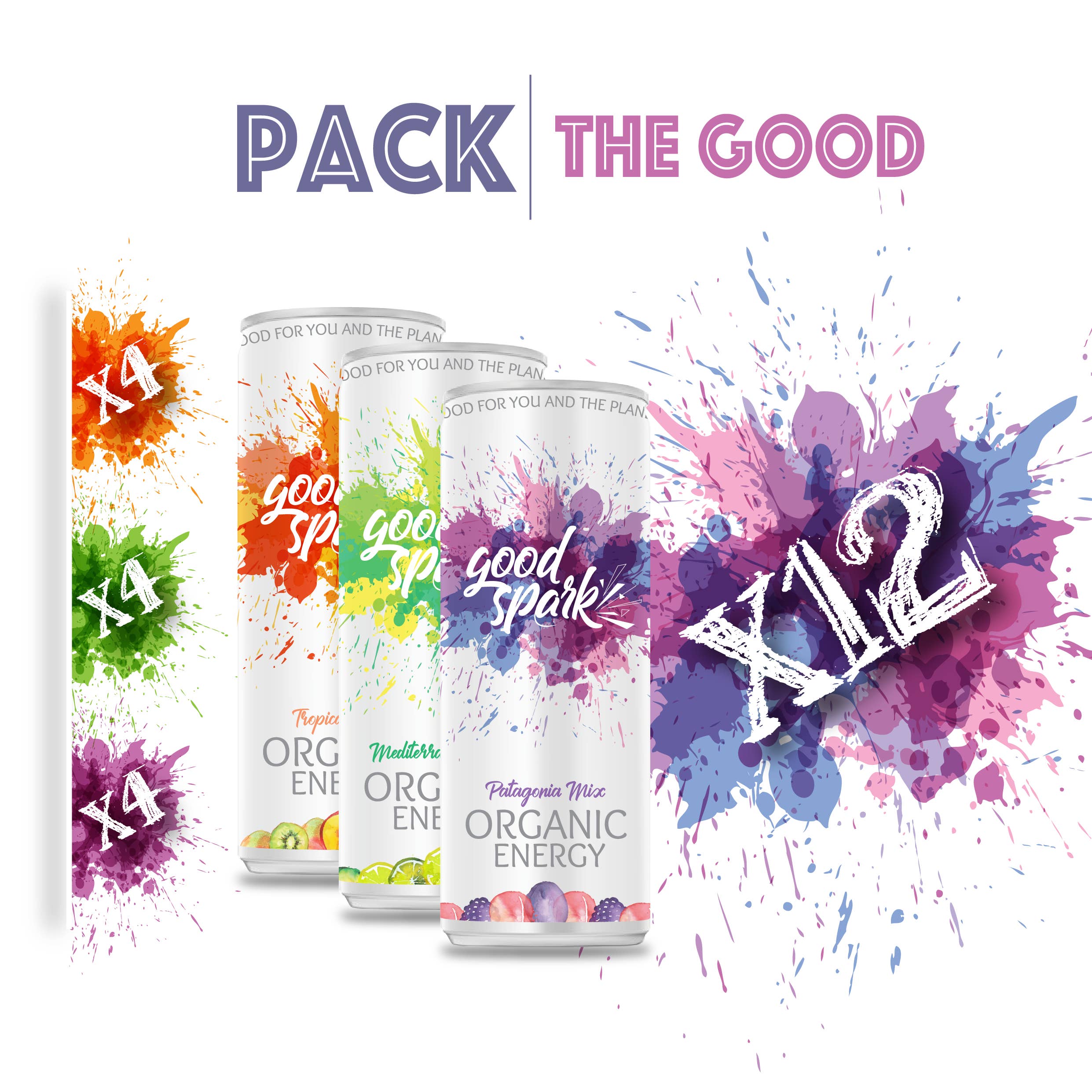 good spark - Venta al por mayor Bebida energética - Good spark - Bebida energética orgánica - Pack Mixto