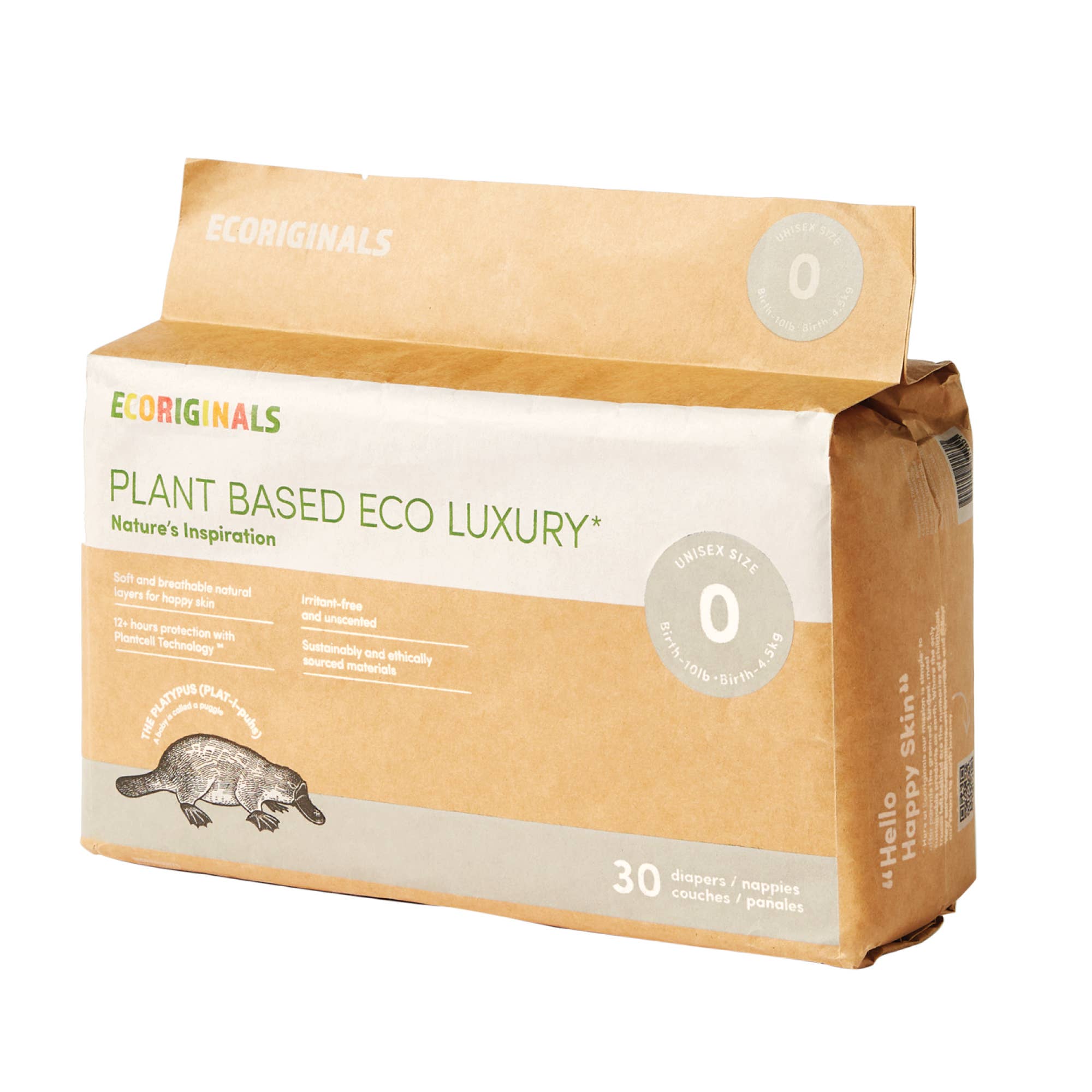 Ecoriginals - Wholesale Nappy (cloth) – Baby - 1 Case (6 Packs) of Ecoriginals Eco Plant-Based Nappies0