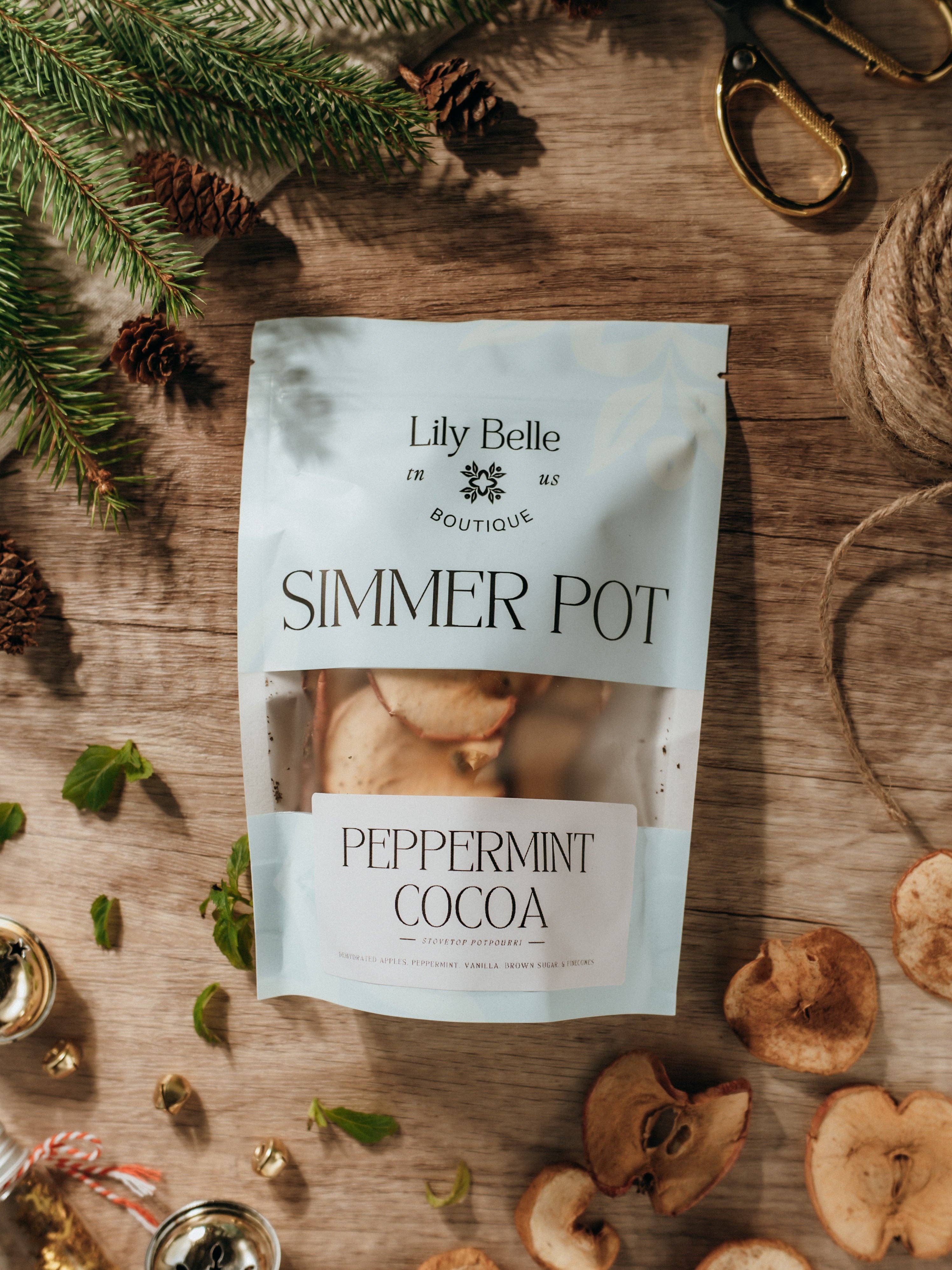 Lily Belle Boutique - Wholesale Potpourri - Peppermint Cocoa Simmer Pot | Apple Vanilla Peppermint