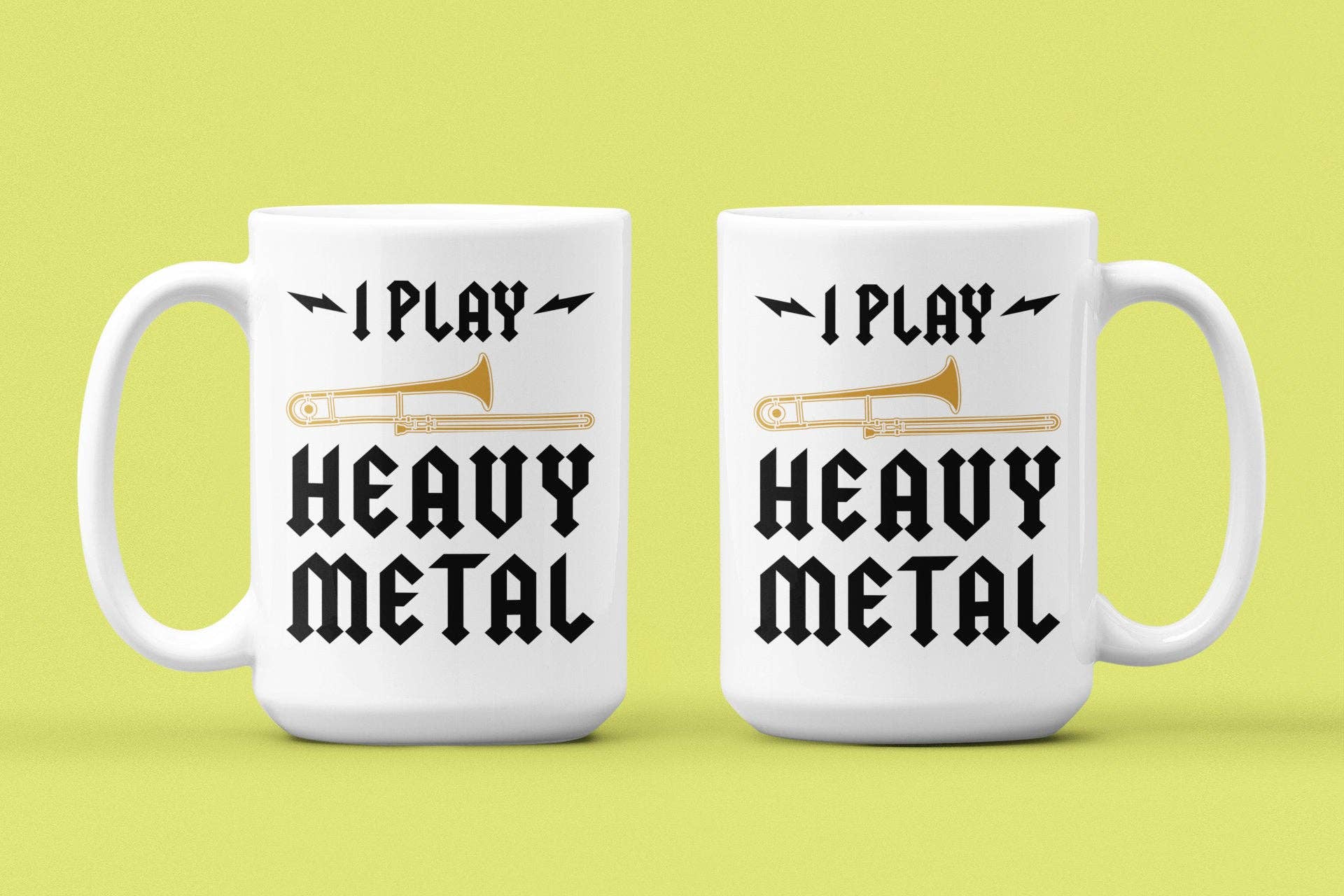 Ink Pop - Wholesale Coffee Mug - I Play Heavy Metal - Trombone Coffee Mug1