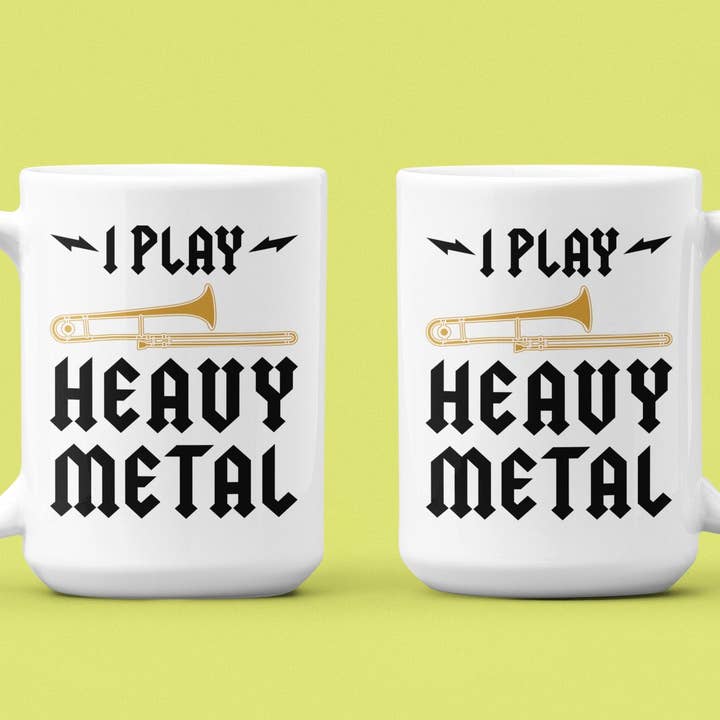 Ink Pop - Wholesale Coffee Mug - I Play Heavy Metal - Trombone Coffee Mug1