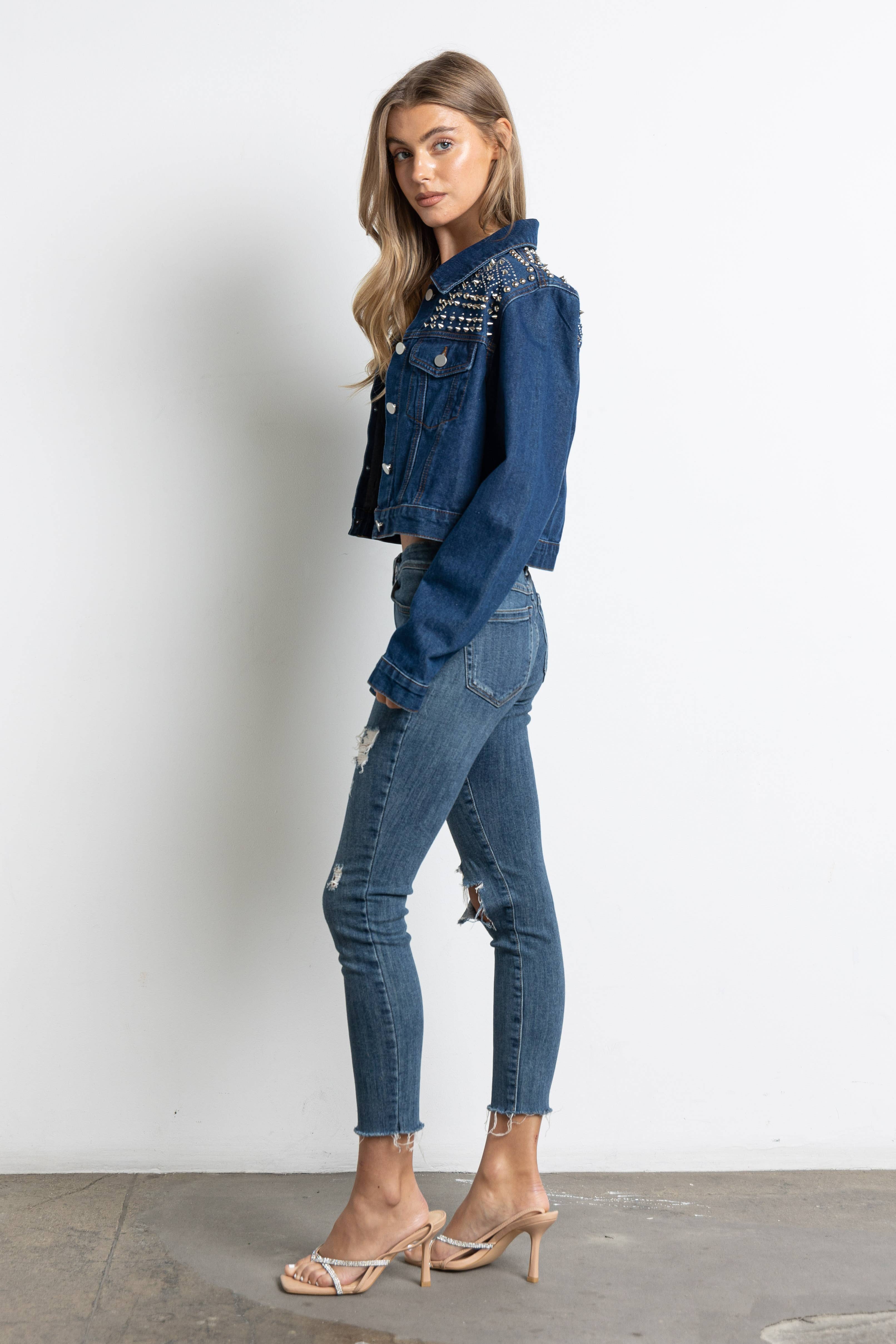 KIWI – Casaco de ganga - Mulher por atacado – J2187 Casaco Ganga Embelezada9