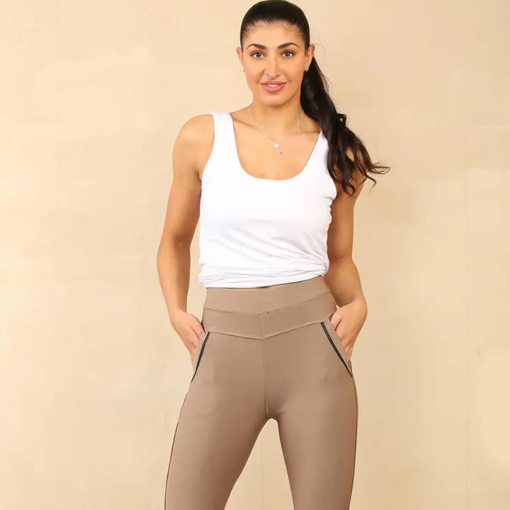 HIGH WAIST DOUBLE BAND POCKET LEGGINGS and other Purchase wholesale polyester spandex leggings. Free returns & net 60 terms on Faire trending on Faire.