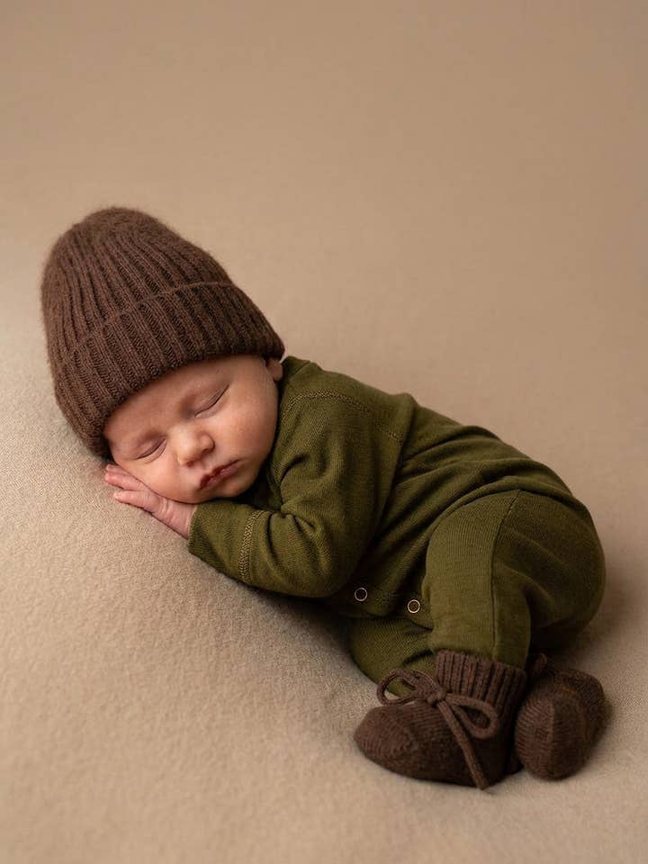 Overall i merinoull för bebis - Fir Green för wholesale av Lille Barn